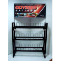 Metal Automotive Accessories Retail Store Freestanding 3-Tier 12 Volt Motorcycle Battery Display Rack